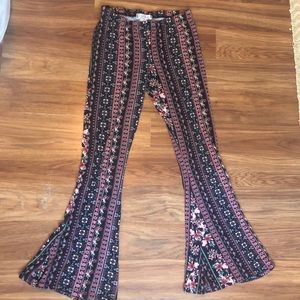 Super soft flared bottom stretchy pants